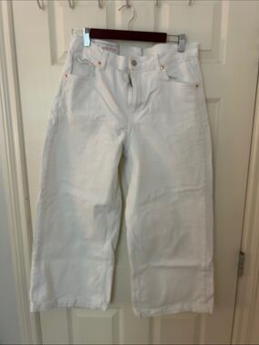 GAP White Wide-Leg Jeans